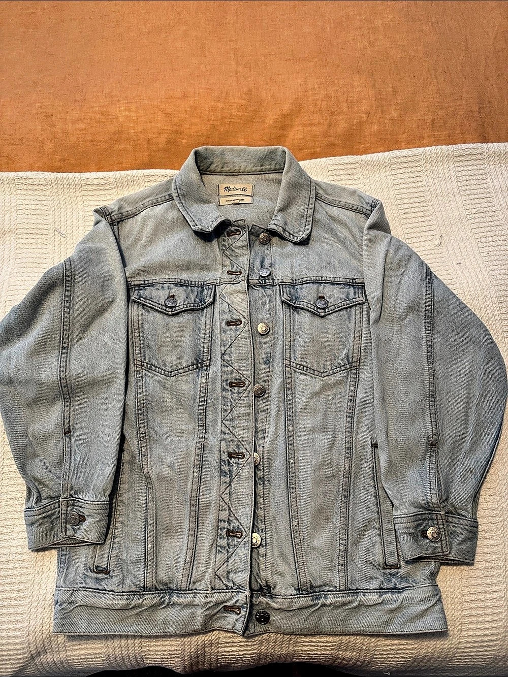 Madewell The Oversized Trucker Jean Jacket Blue XXS